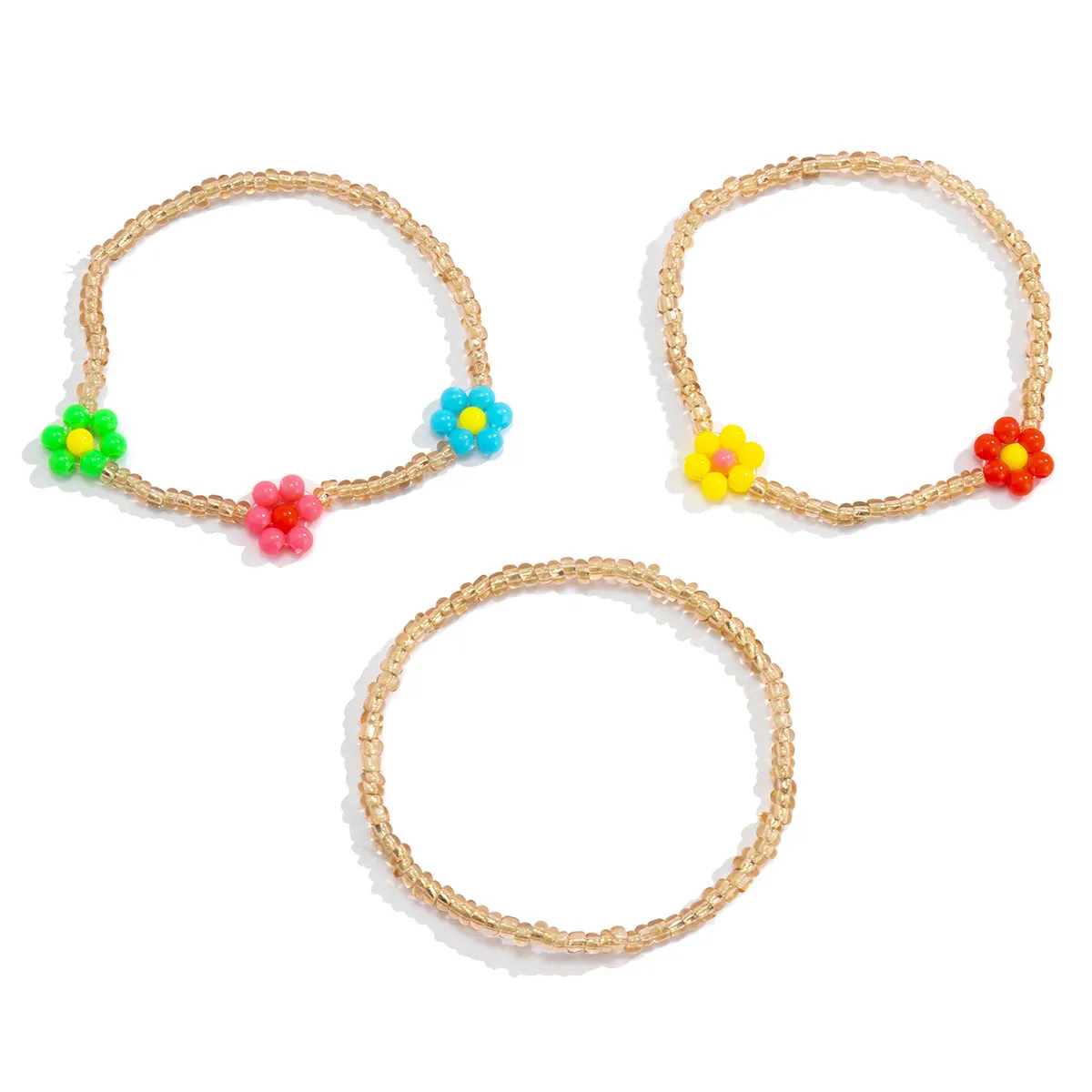 Ladies Bohemian Color Beaded Bracelet Set