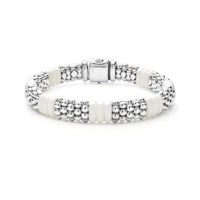 LAGOS White Caviar Silver Ceramic Beaded Bracelet