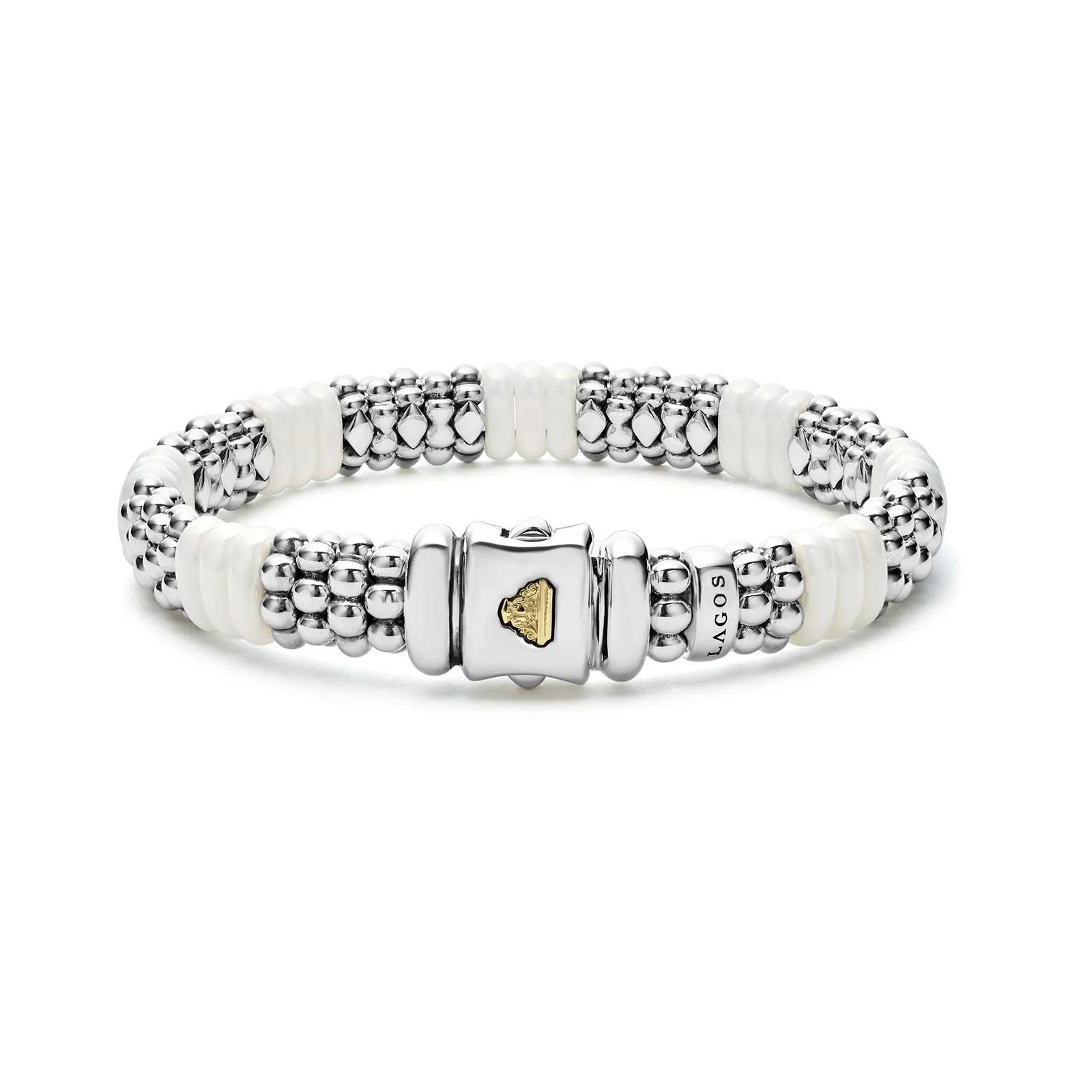 LAGOS White Caviar Silver Ceramic Beaded Bracelet