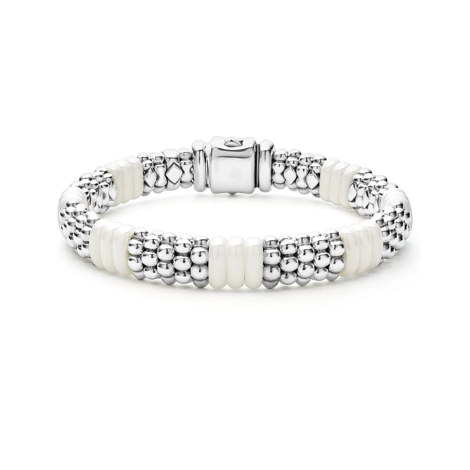 LAGOS White Caviar Silver Ceramic Beaded Bracelet