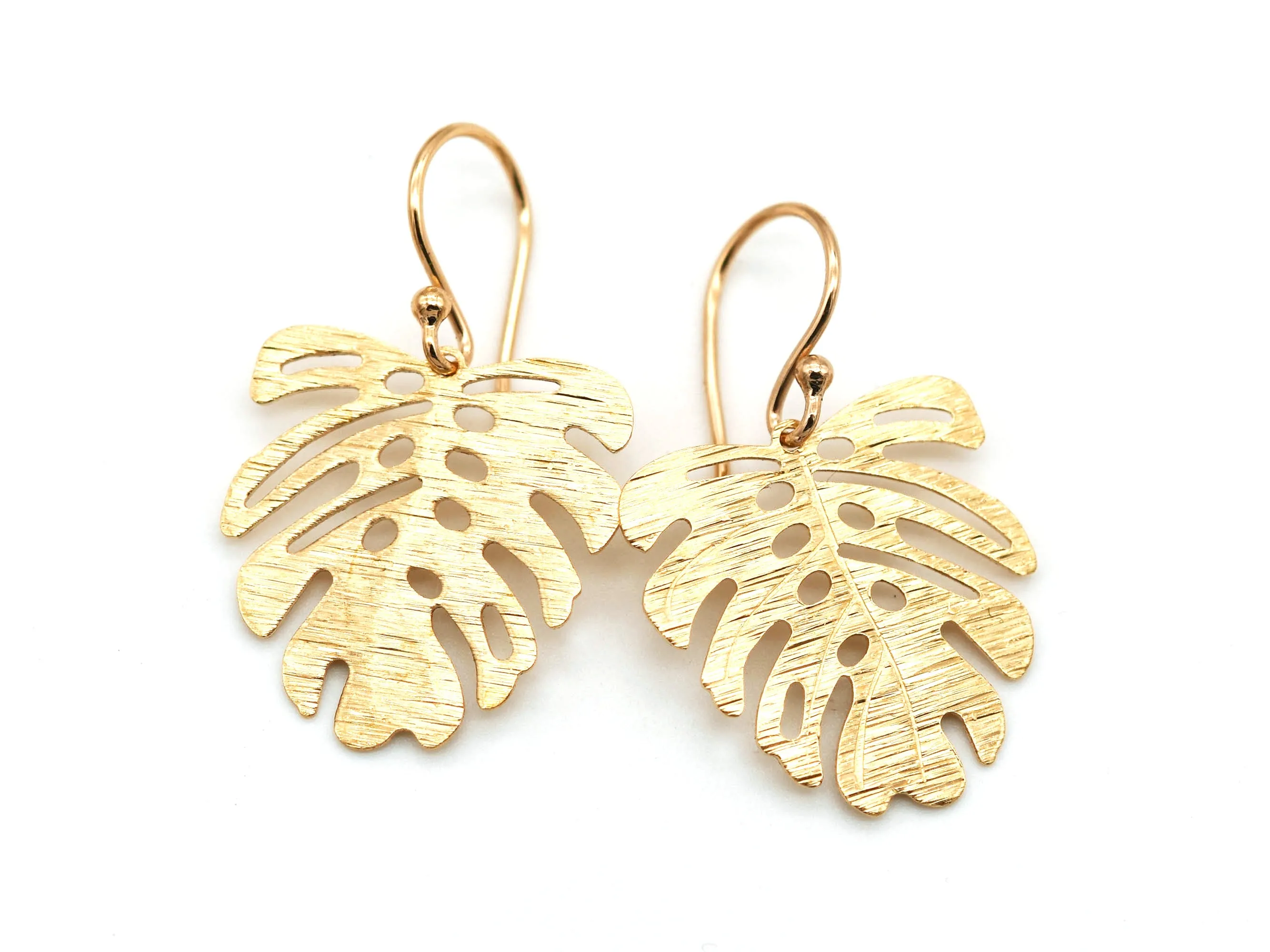 Large Brass Monstera Leaf