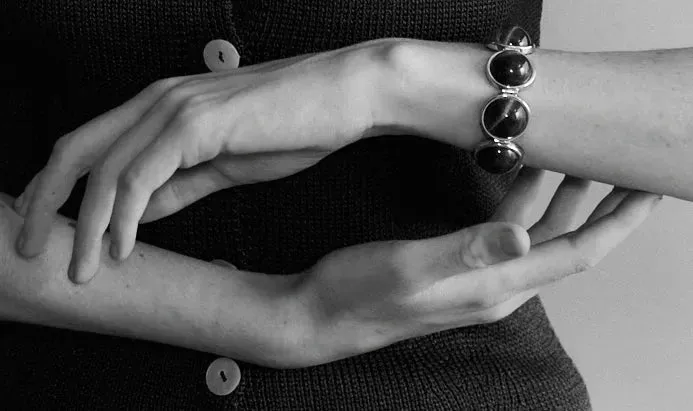 Large Inlaid Howlite Dome Bracelet