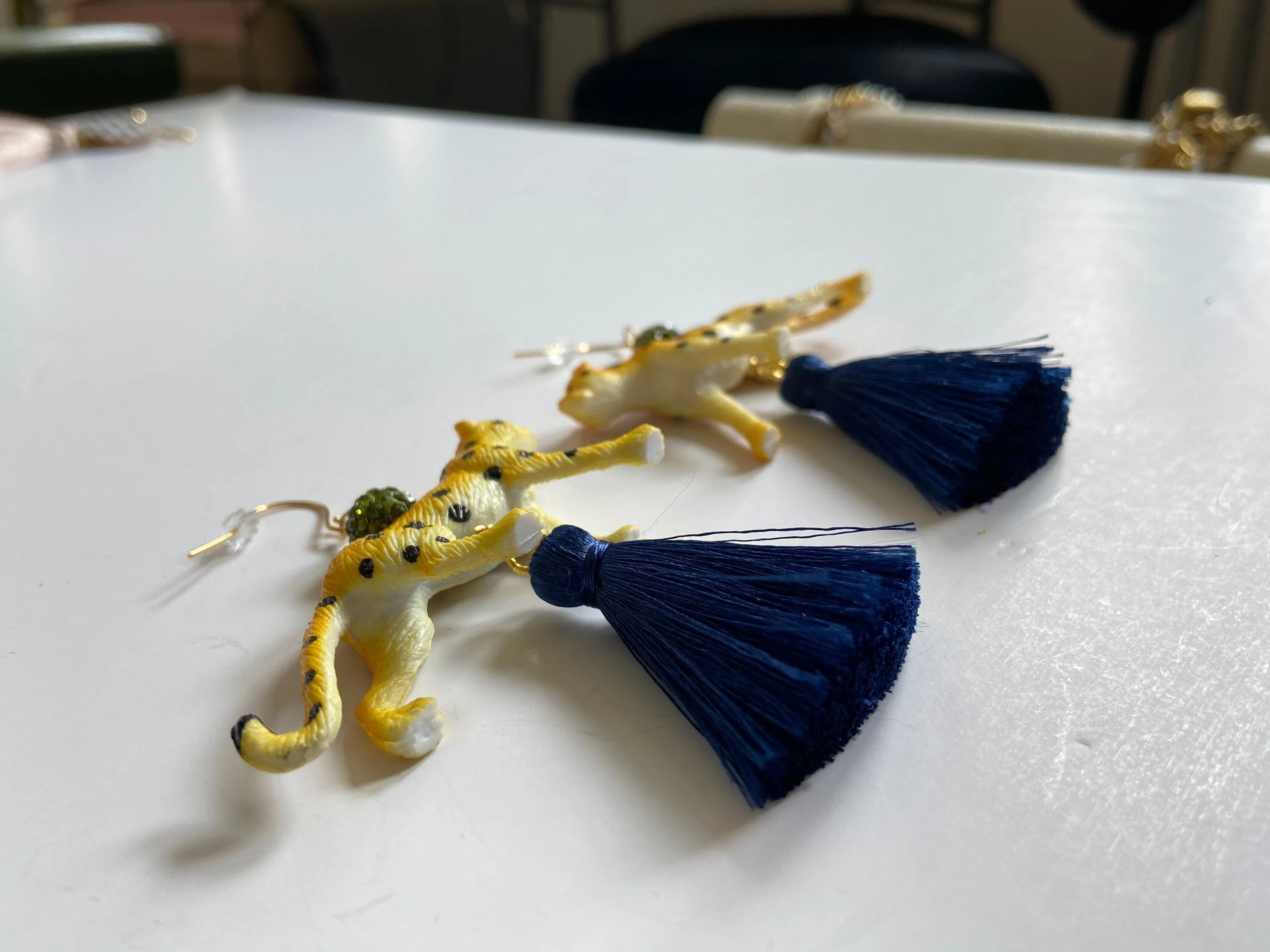 Leaping Leopard Earrings