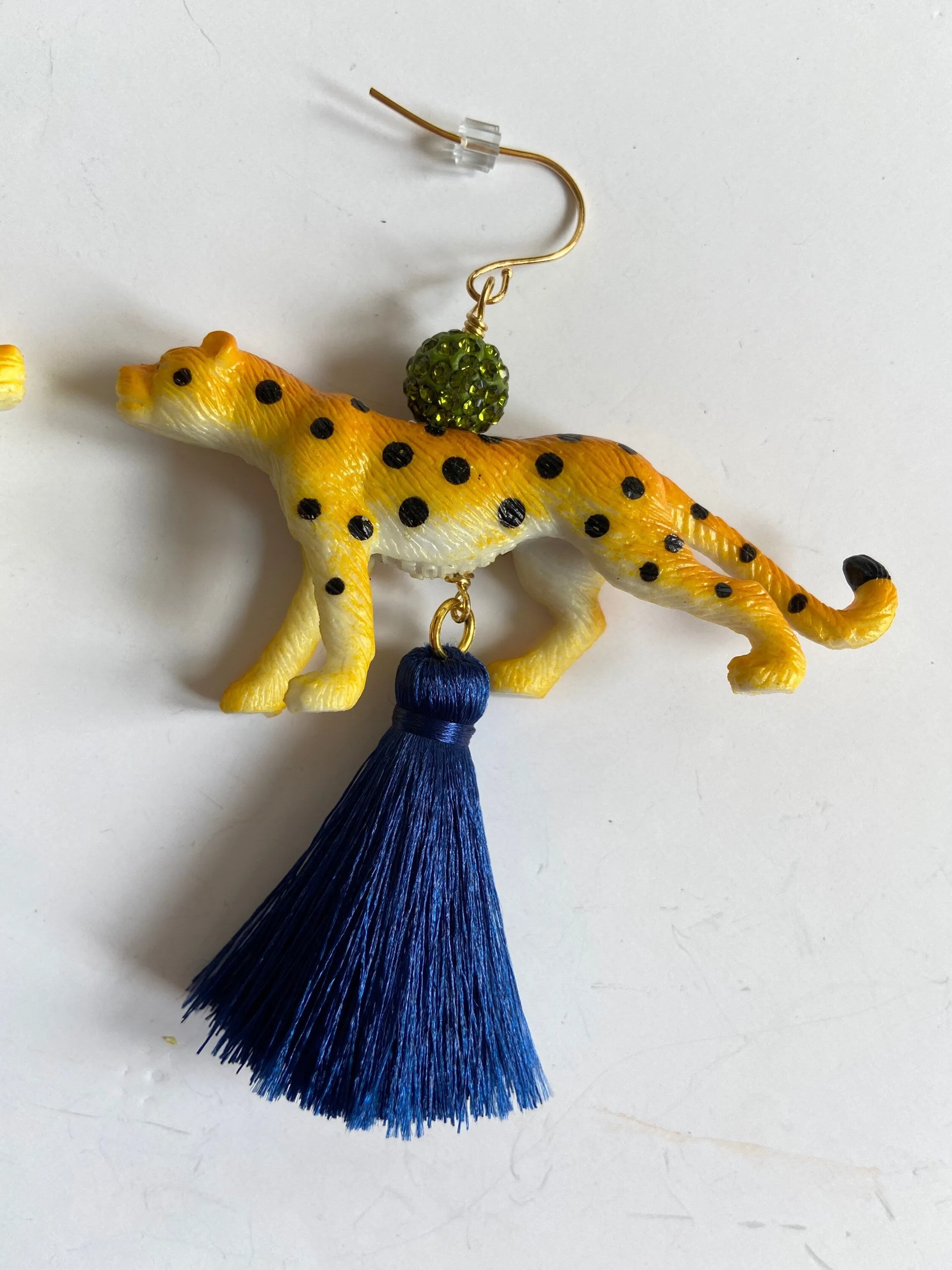 Leaping Leopard Earrings
