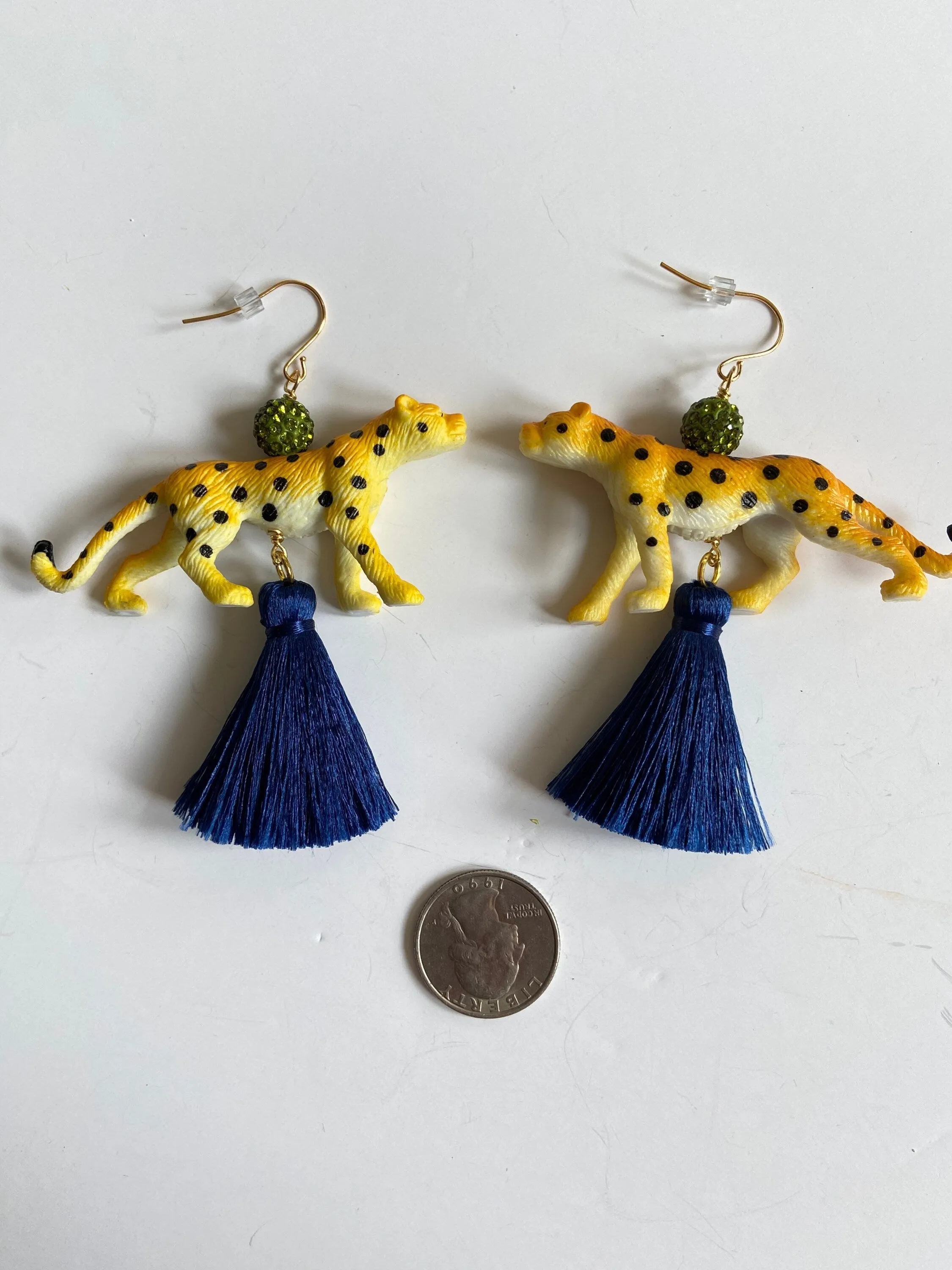 Leaping Leopard Earrings
