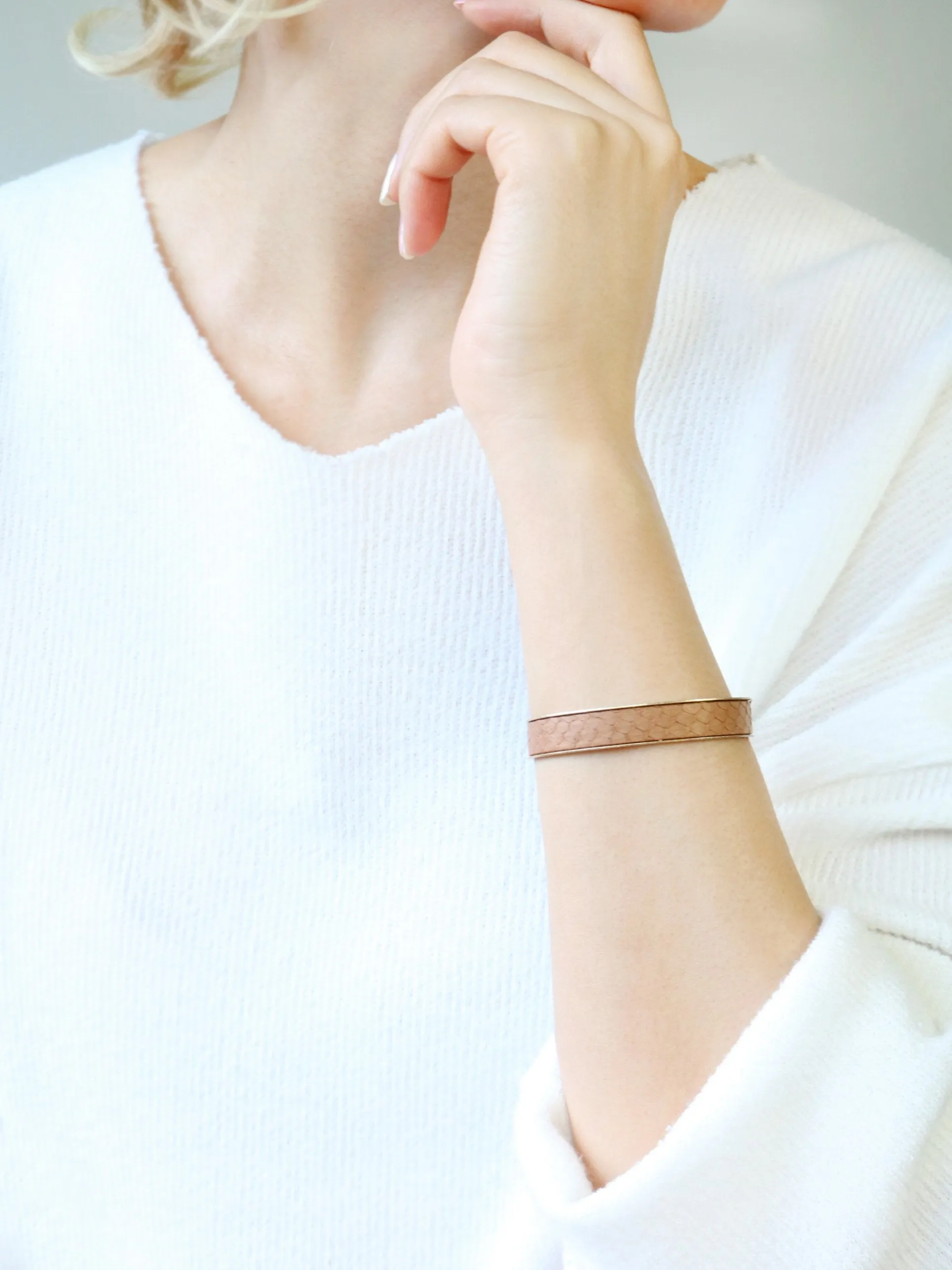 Leather Adjustable Cuff Bracelet
