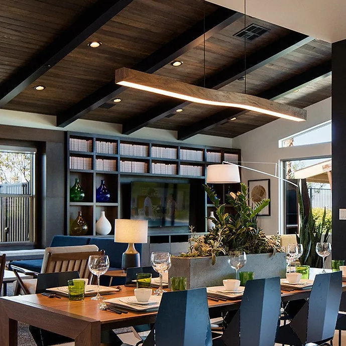 LED Japanese Style Modern Wave Design Pendant Light