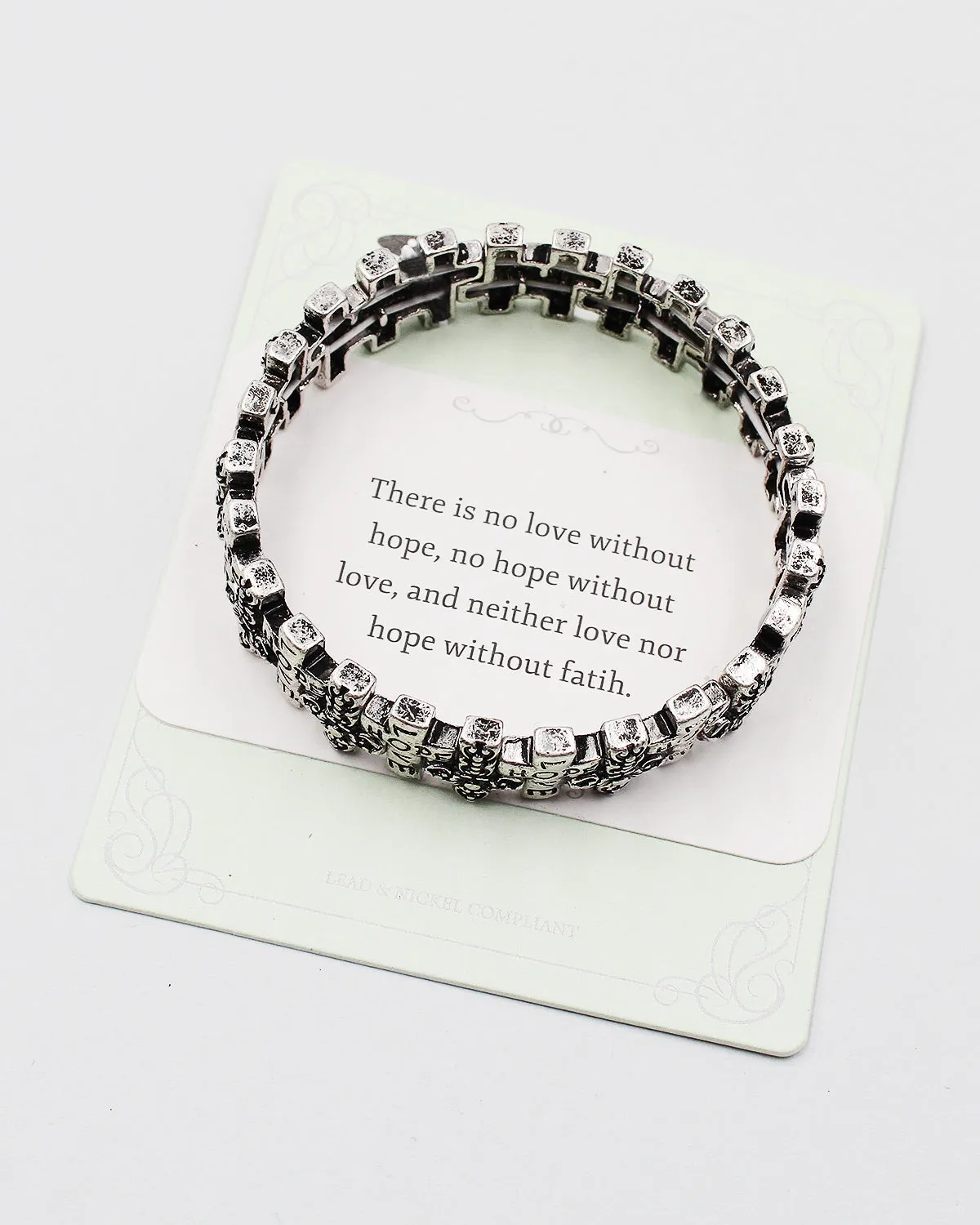 LOVE Cross Stretch Bracelet