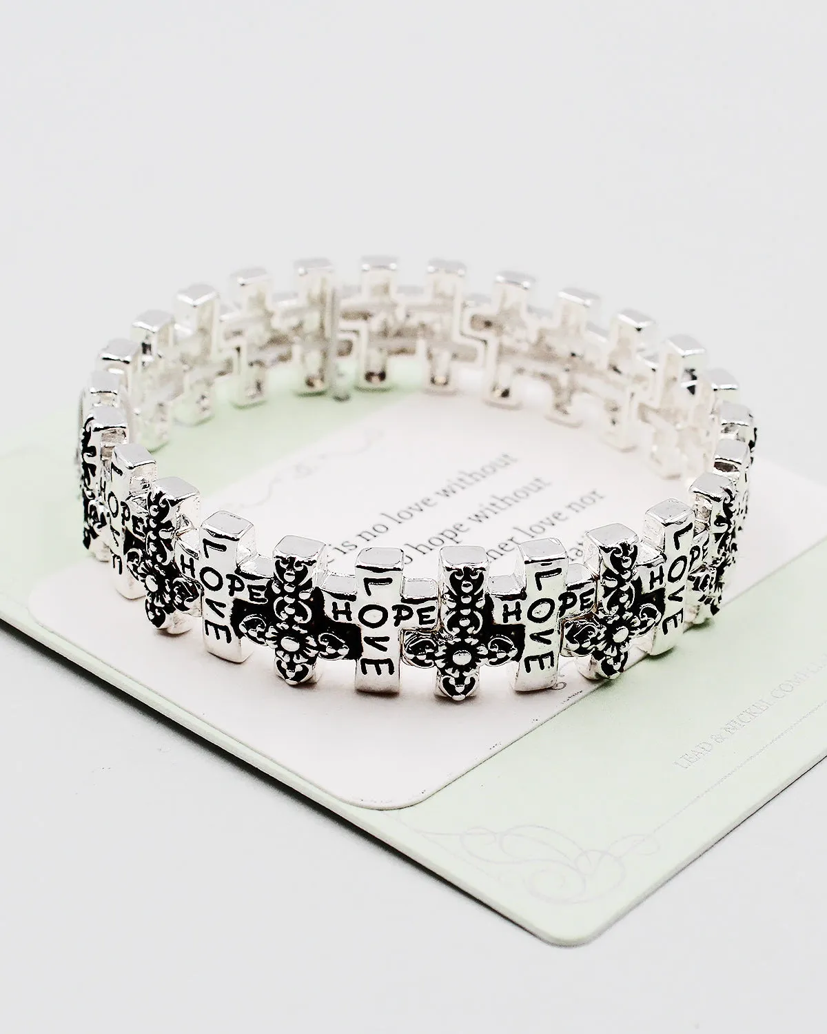 LOVE Cross Stretch Bracelet