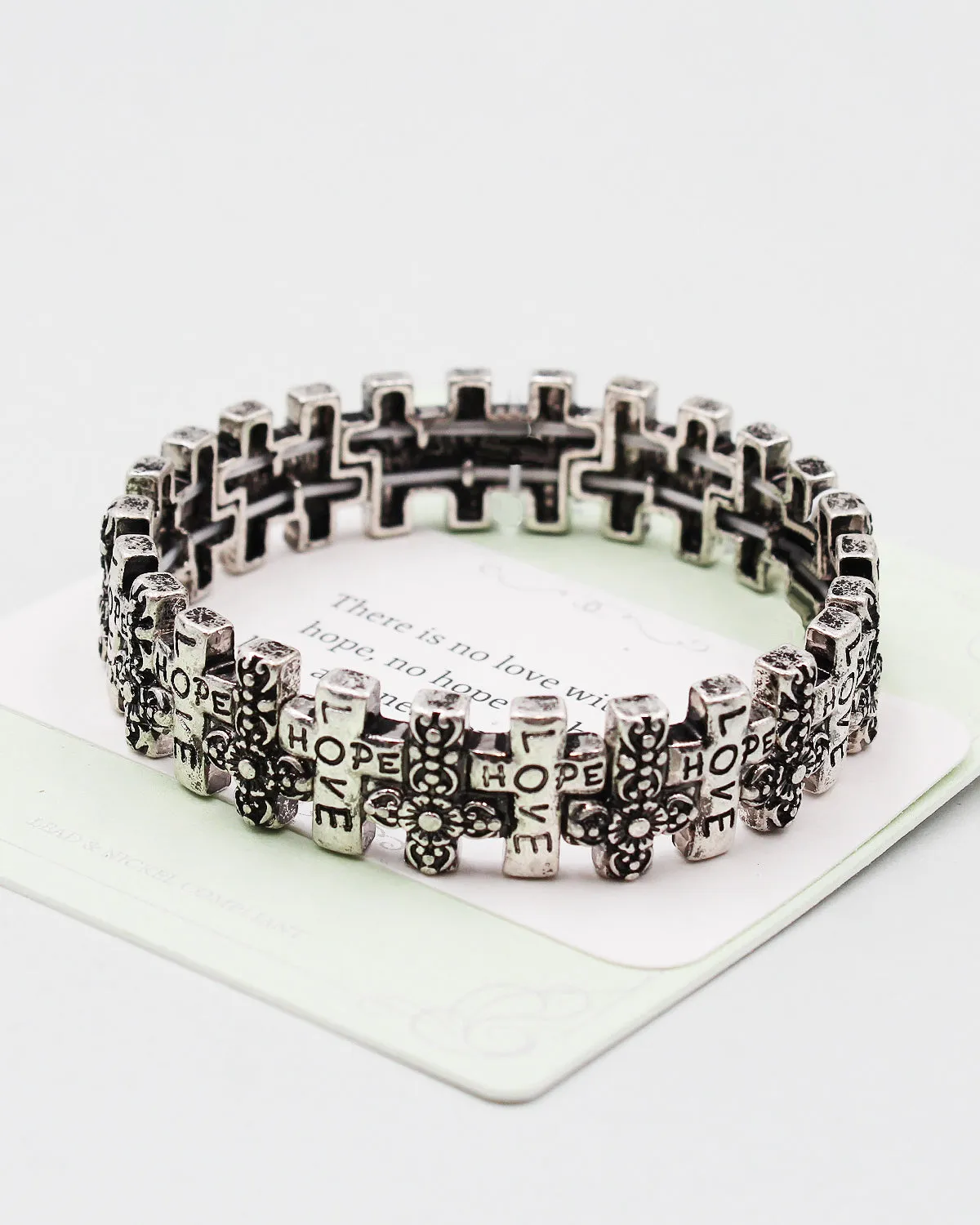 LOVE Cross Stretch Bracelet