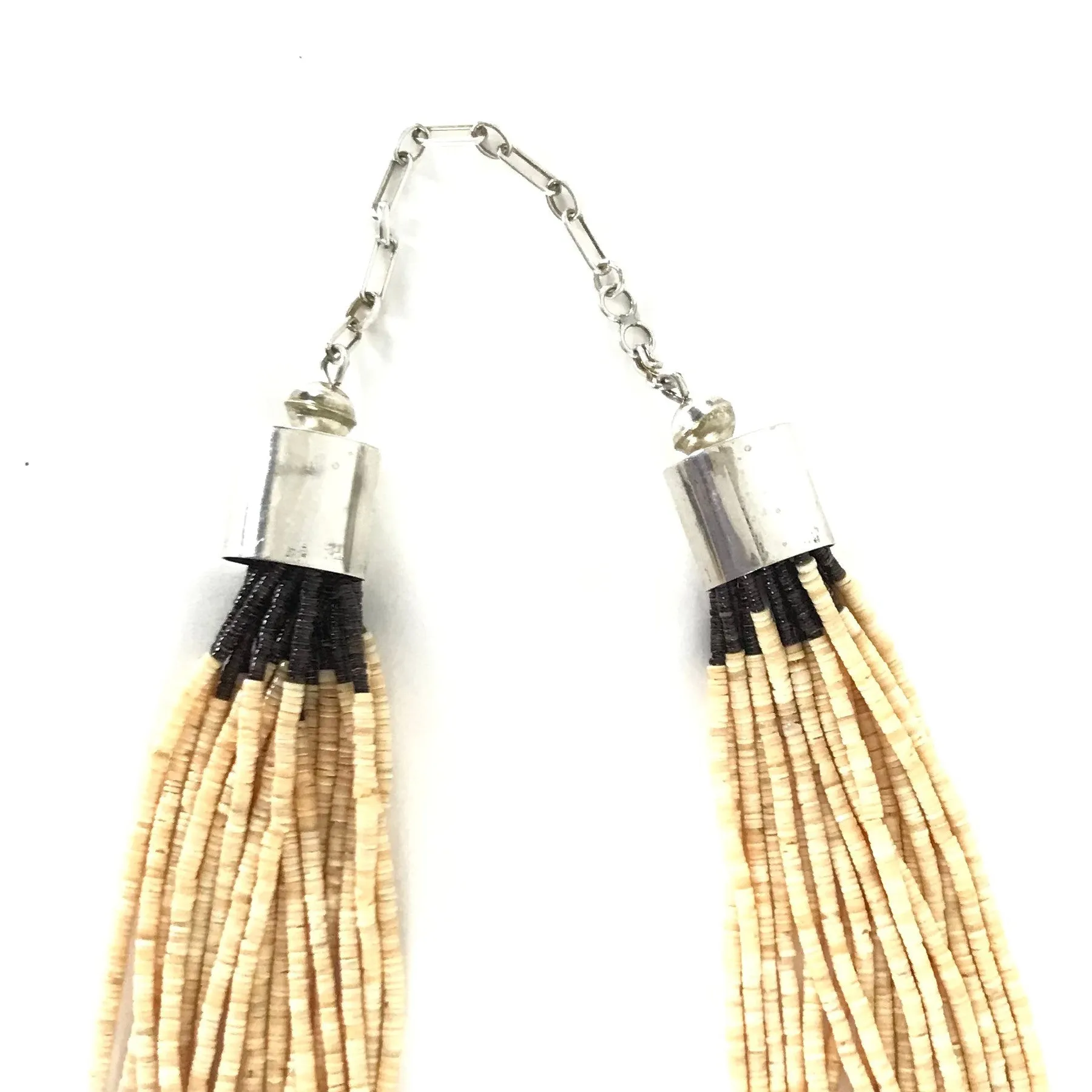 Melon Shell 19 Strand Heishi Necklace