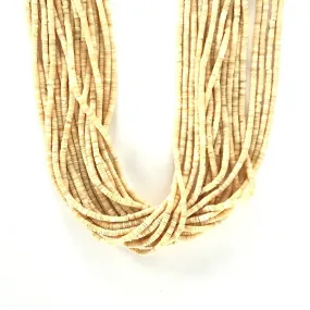 Melon Shell 19 Strand Heishi Necklace