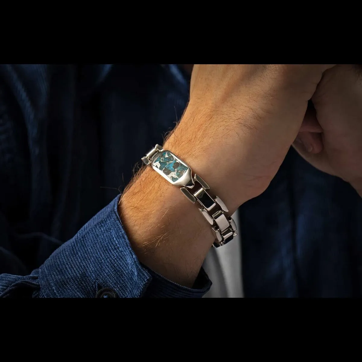 Men's Turquoise Identity Bracelet - BR24 TQ