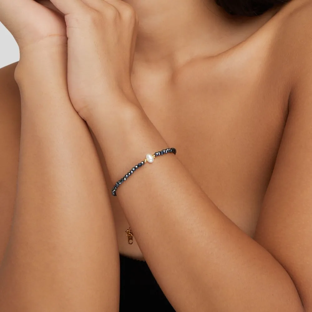 Midnight Pearl Bracelet