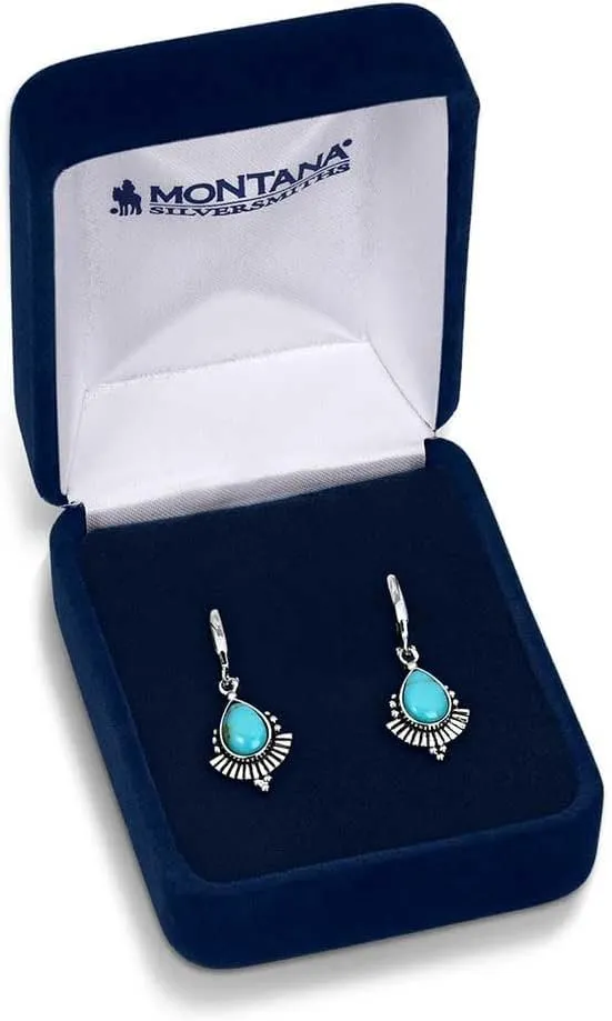 Montana Silversmiths Simple Flourish Turquoise Earrings - ER5774