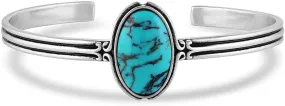 Montana Silversmiths Western Lifestyle Turquoise Cuff Bracelet (Oasis Waters Oval)