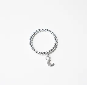 Moon Charm Ball Ring
