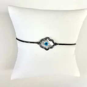 Mother of Pearl Cz Hamsa Bracelet