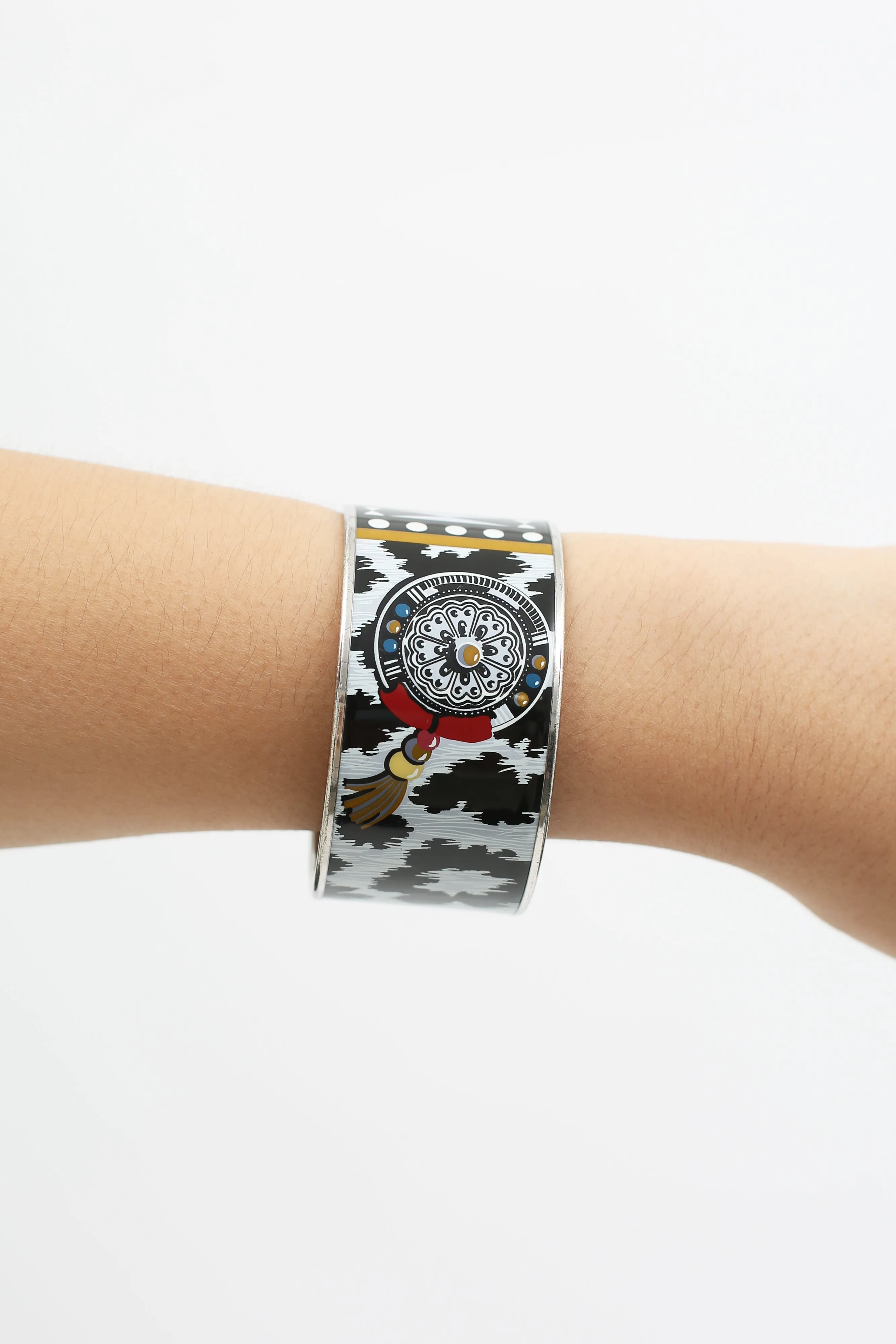 Multicolor Extra Wide Printed Enamel Bangle