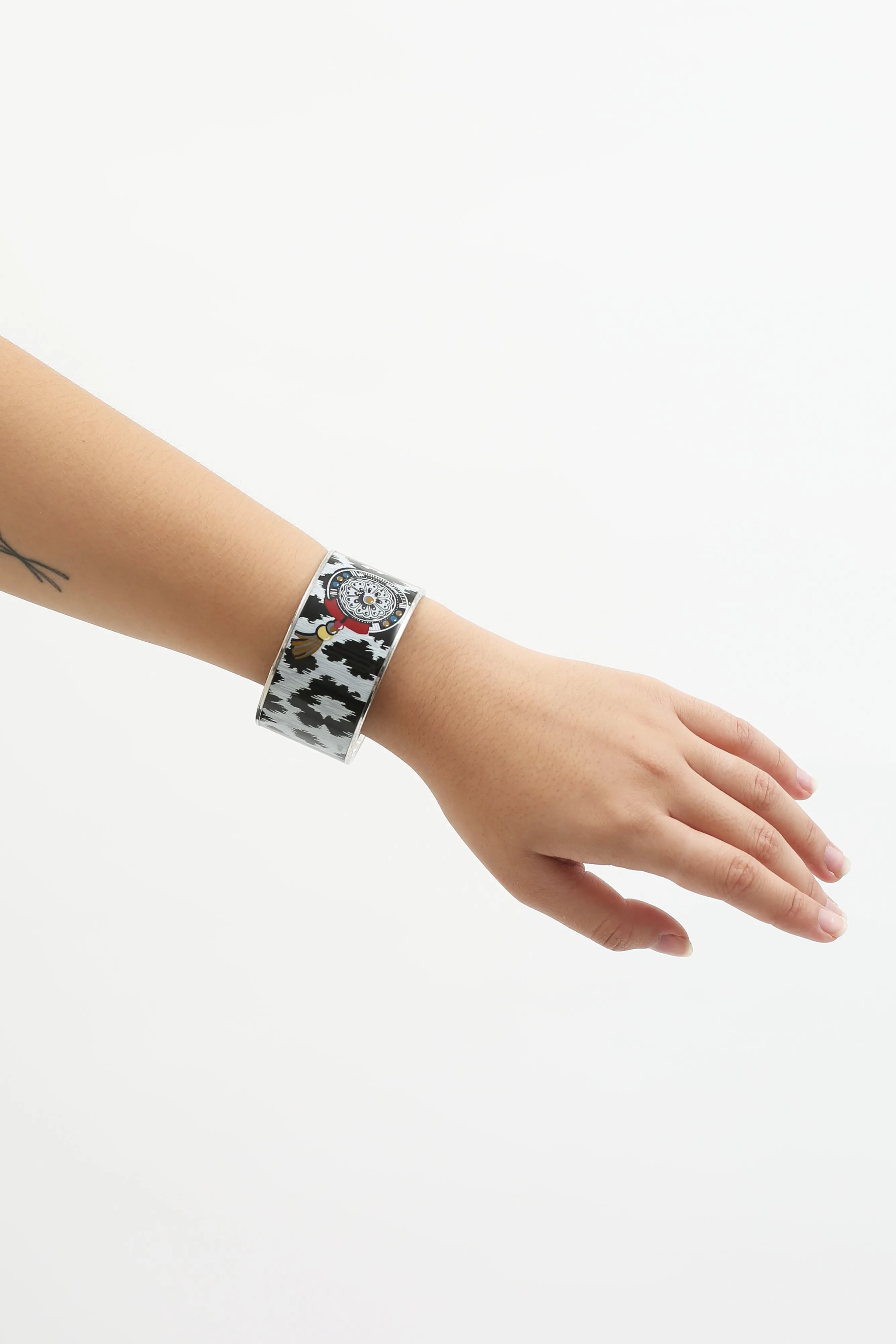 Multicolor Extra Wide Printed Enamel Bangle