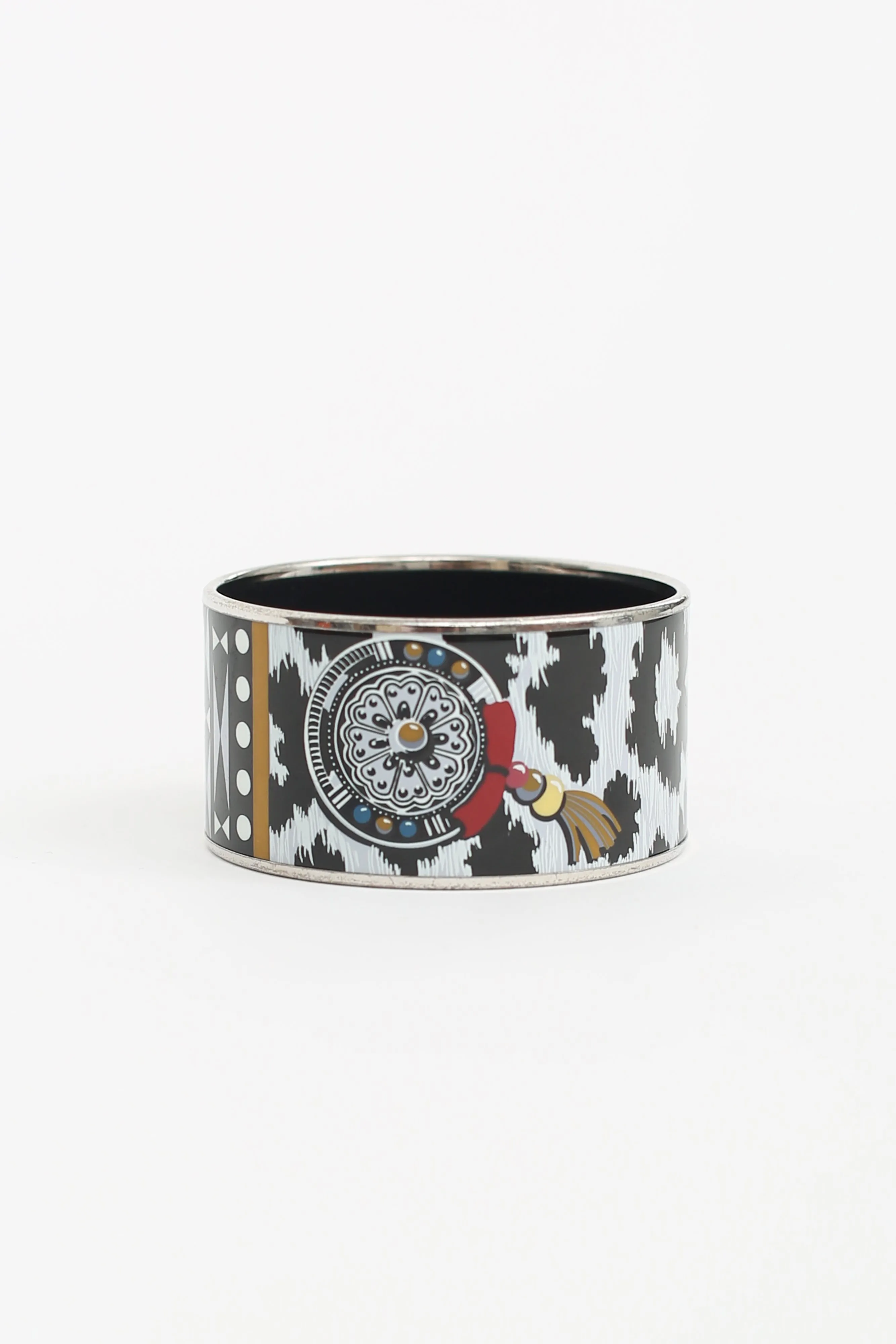 Multicolor Extra Wide Printed Enamel Bangle