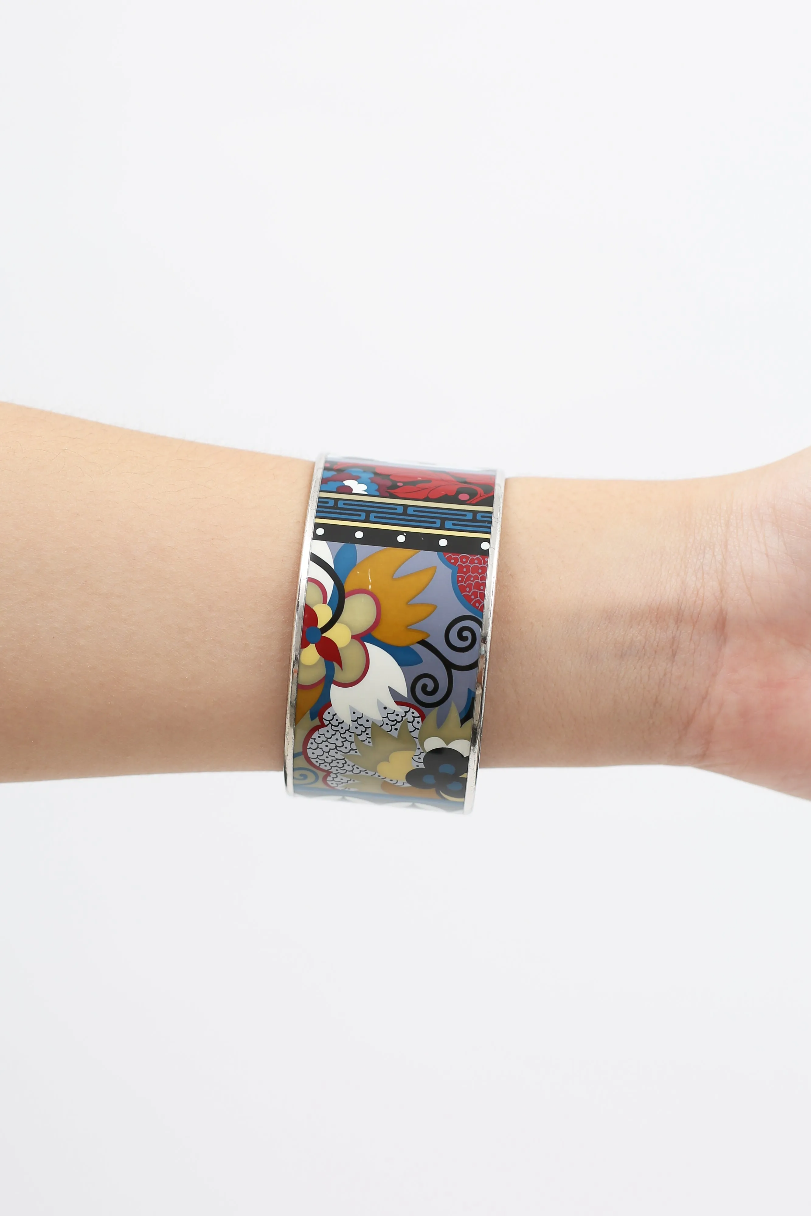Multicolor Extra Wide Printed Enamel Bangle