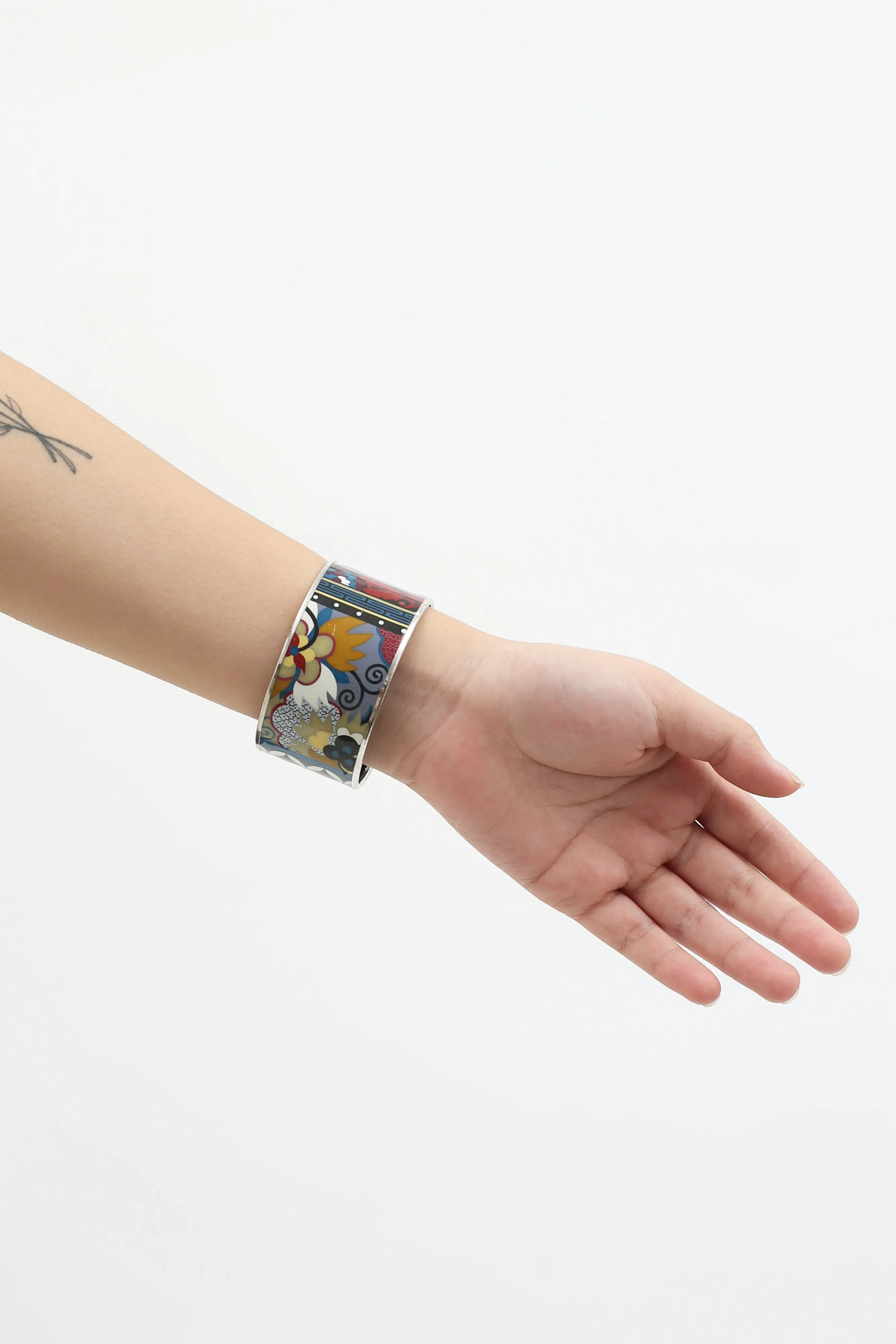 Multicolor Extra Wide Printed Enamel Bangle