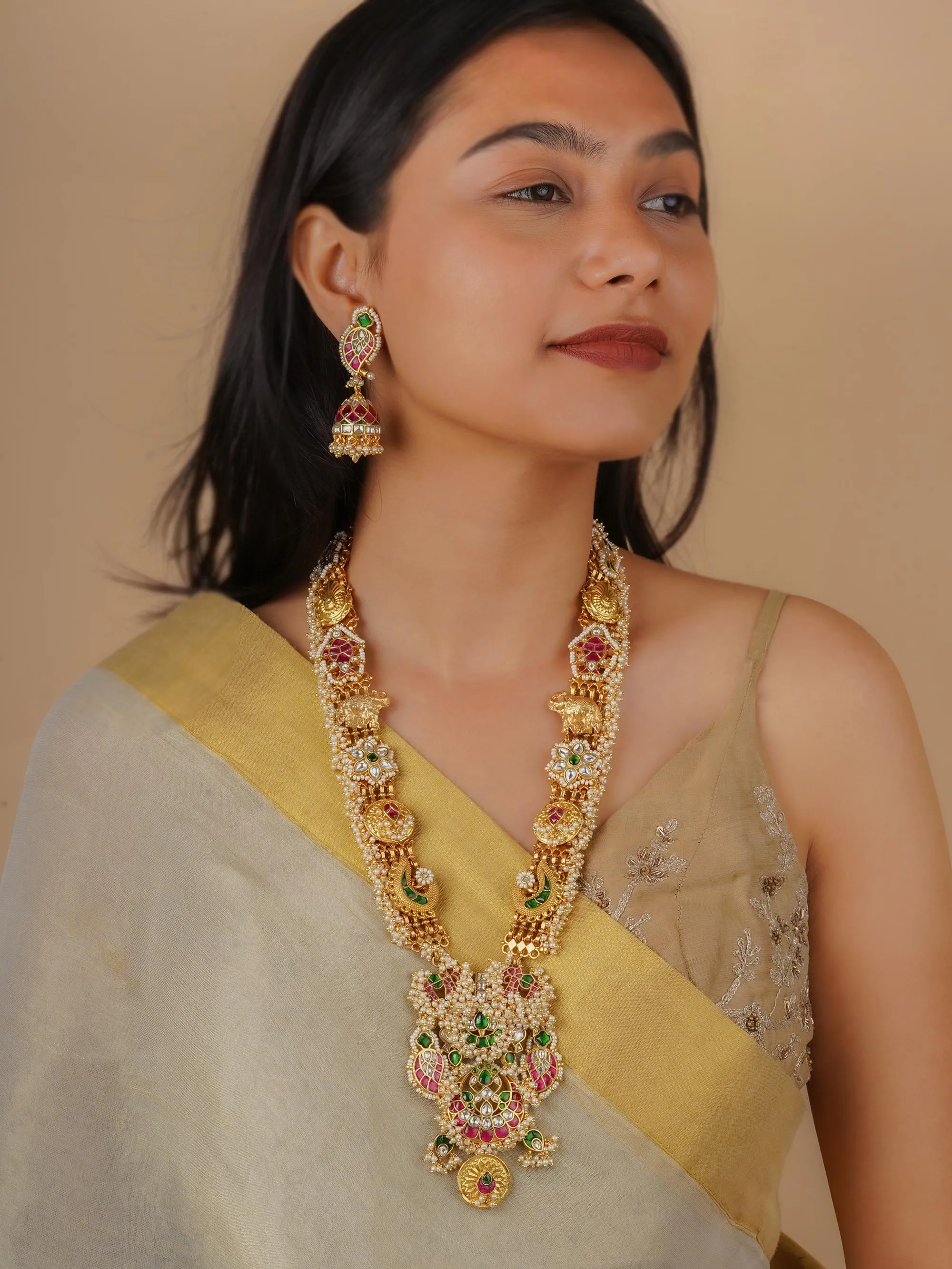 Multicolor Gold Plated Mishr Necklace Set - MR-S709MA