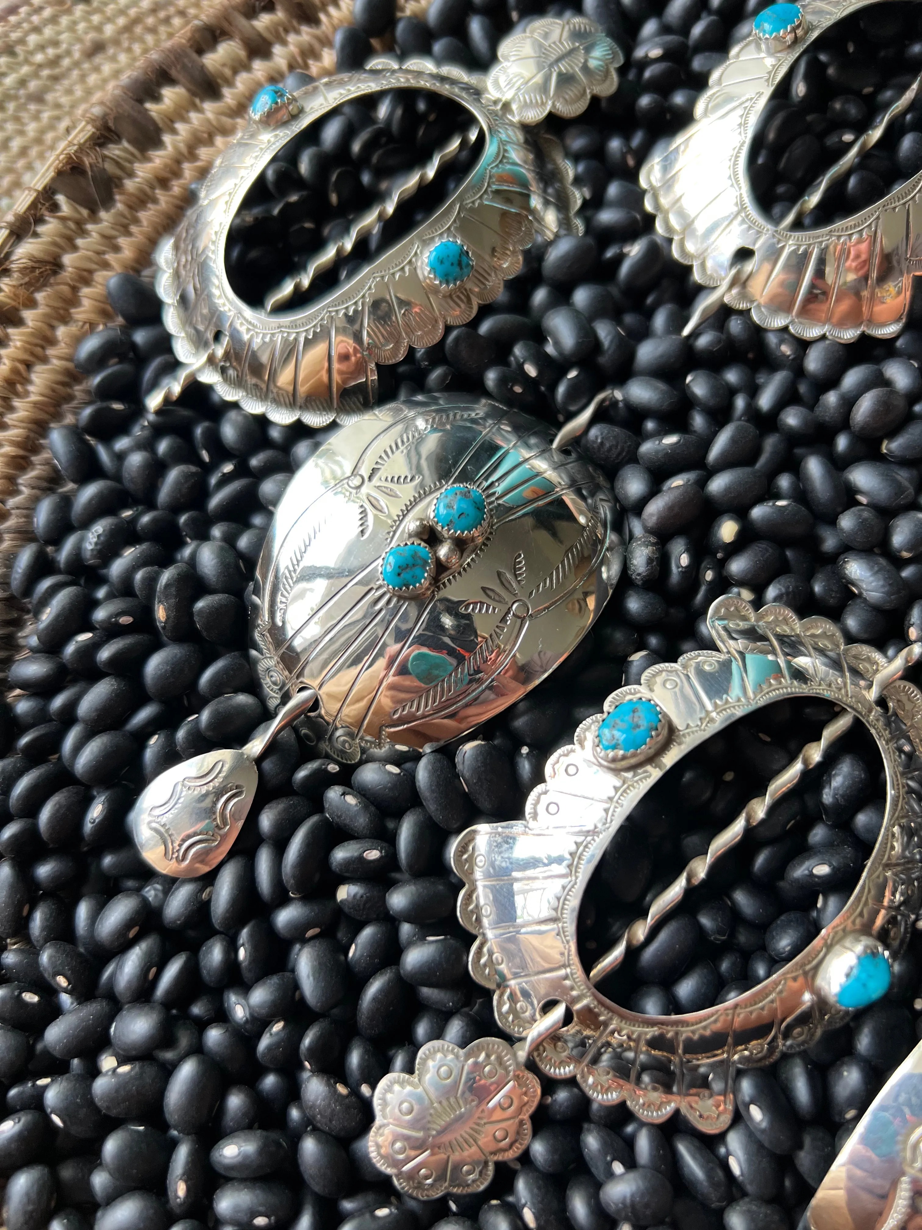 Native American sterling hair accessory