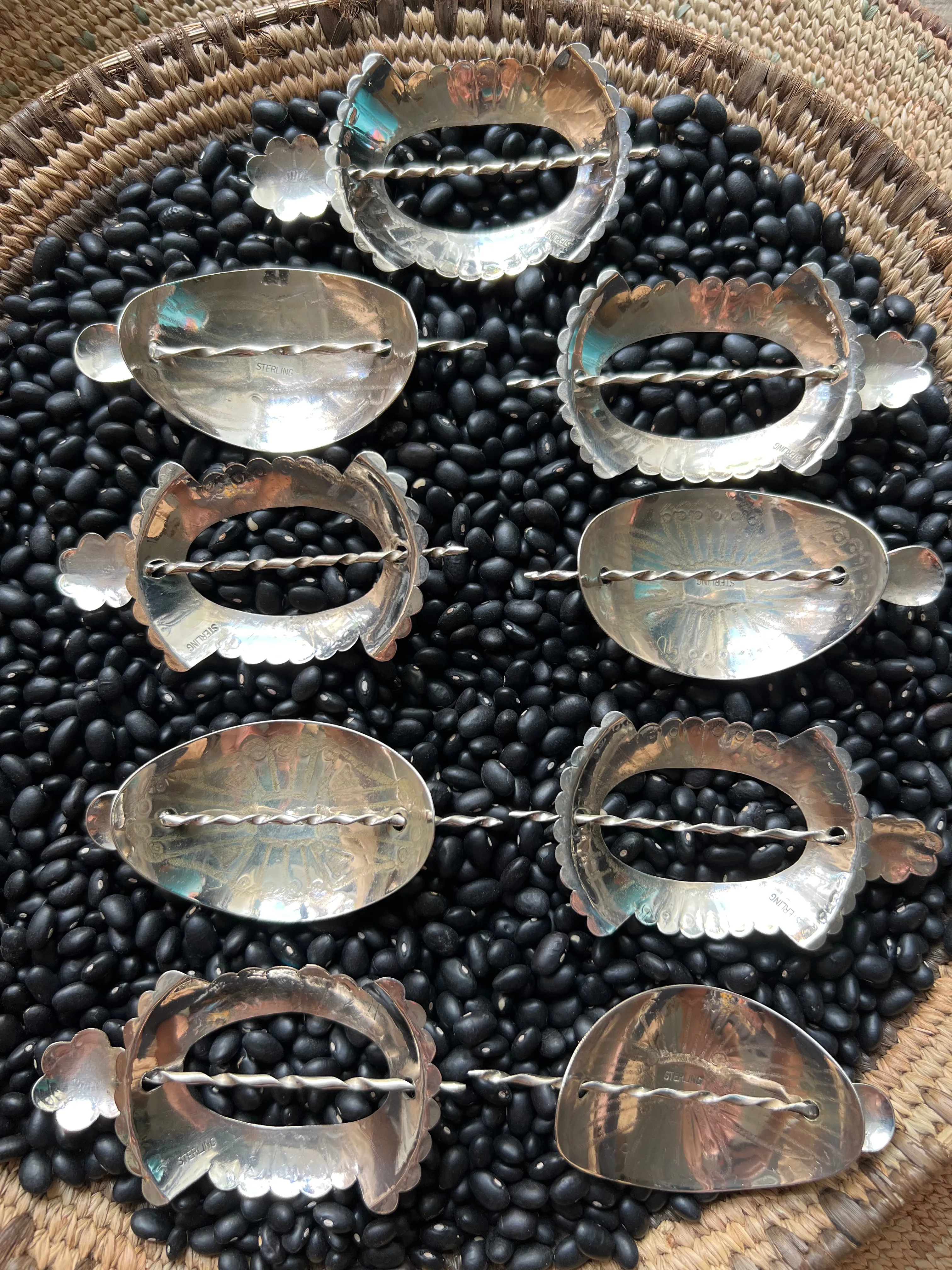 Native American sterling hair accessory