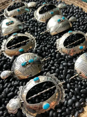 Native American sterling hair accessory