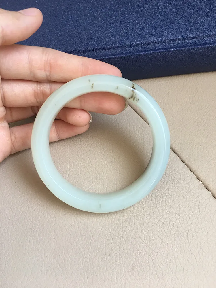 Natural Jade Bangle Nephrite Bangle Internal Diameter 58.1mm NBE004