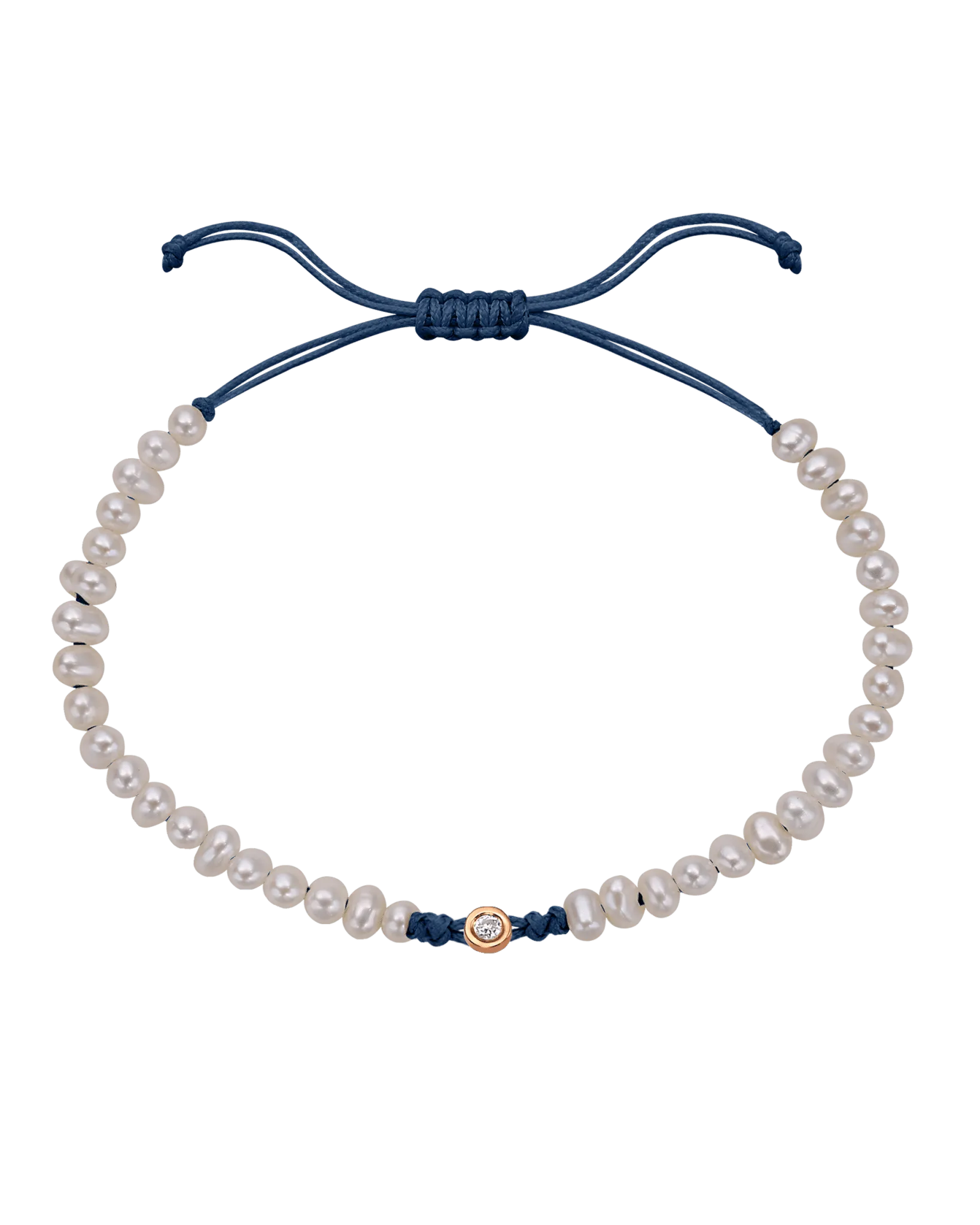 Natural Pearl String of Love Bracelet - 14K Rose Gold