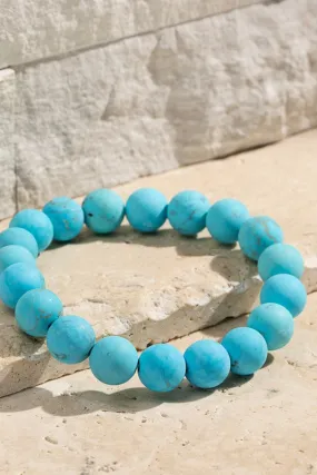 NATURAL STONE BEAD BRACELET (TURQUOISE)