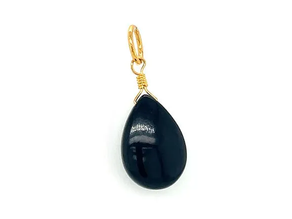Natural Stone Teardrop | Black Onyx