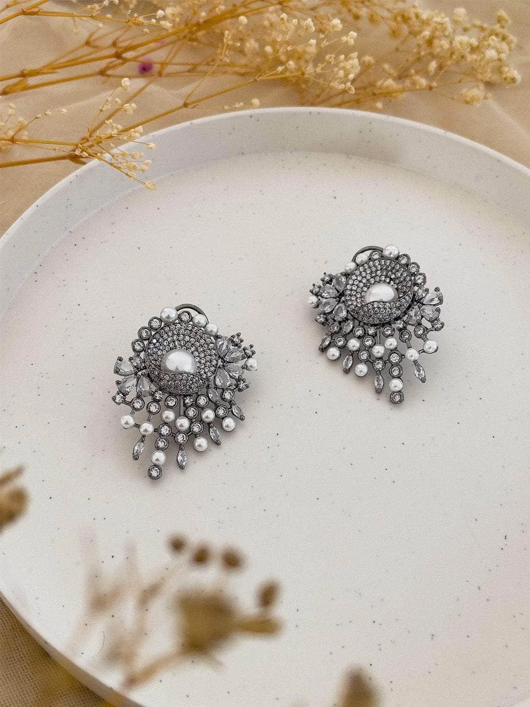 Noir Earrings With Glinting Swarovski Stones