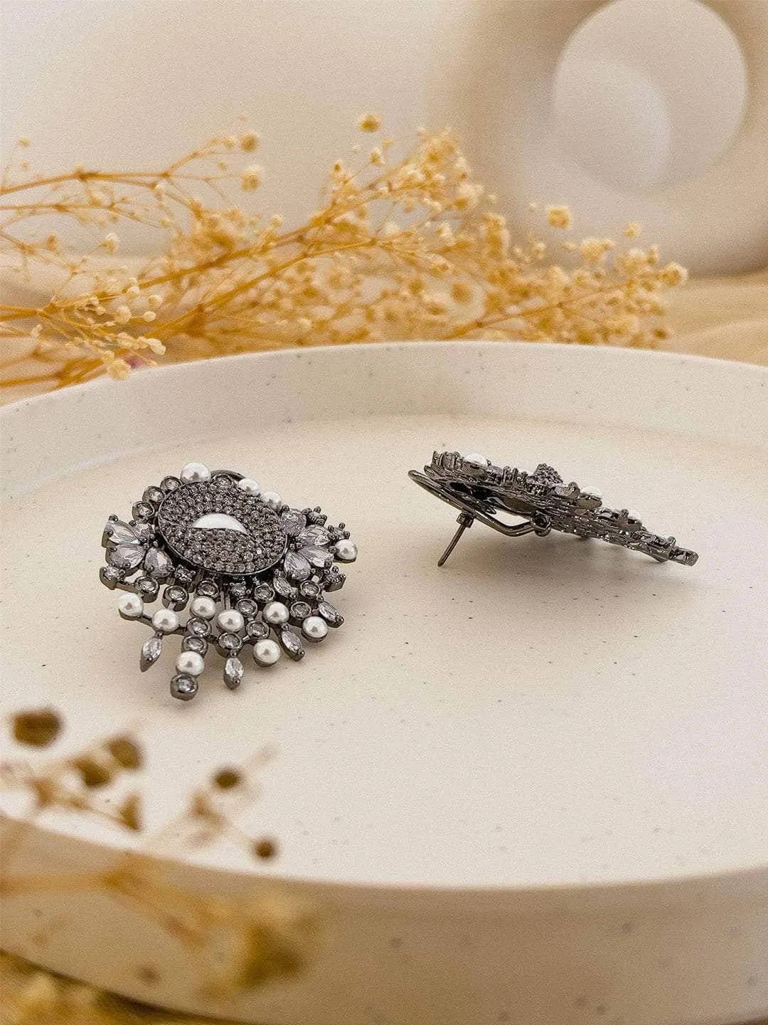 Noir Earrings With Glinting Swarovski Stones