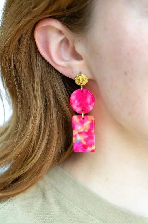 Nora Tropical Pink Earrings