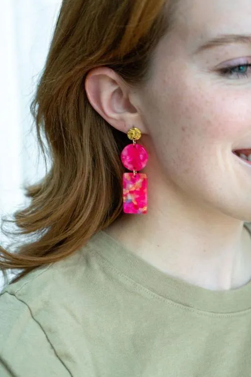 Nora Tropical Pink Earrings