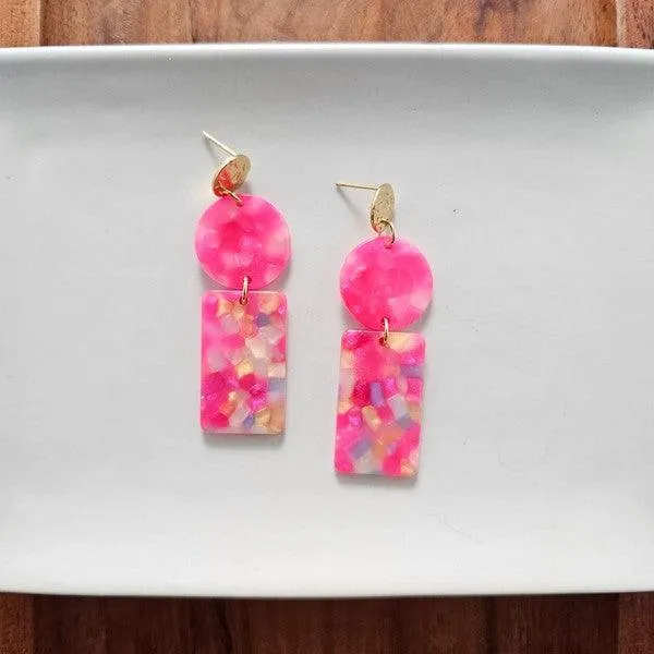 Nora Tropical Pink Earrings