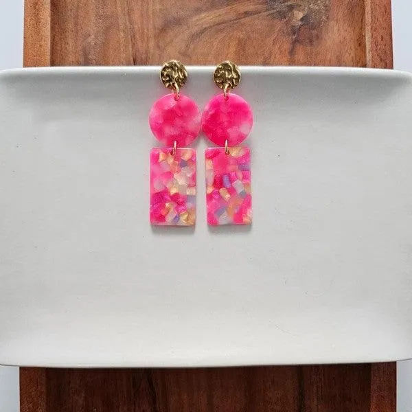 Nora Tropical Pink Earrings