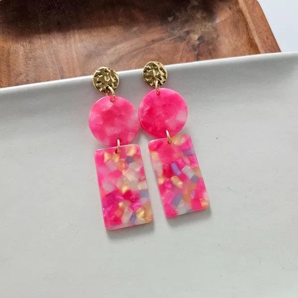 Nora Tropical Pink Earrings