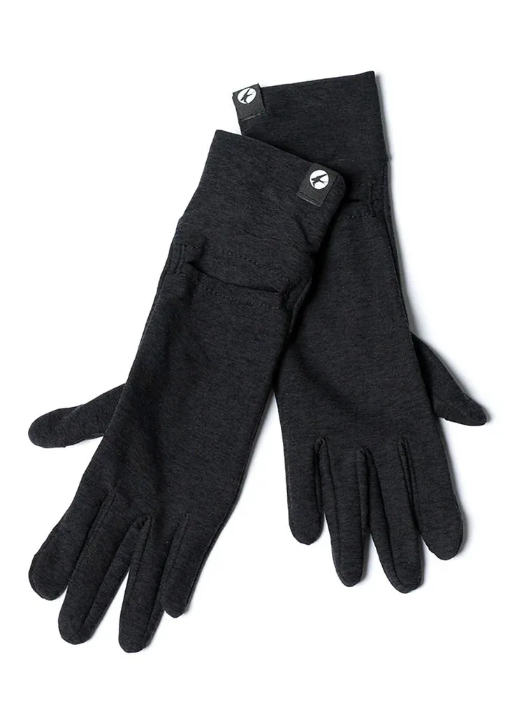Oiselle | Lux Watch Window Gloves | Women's | Black