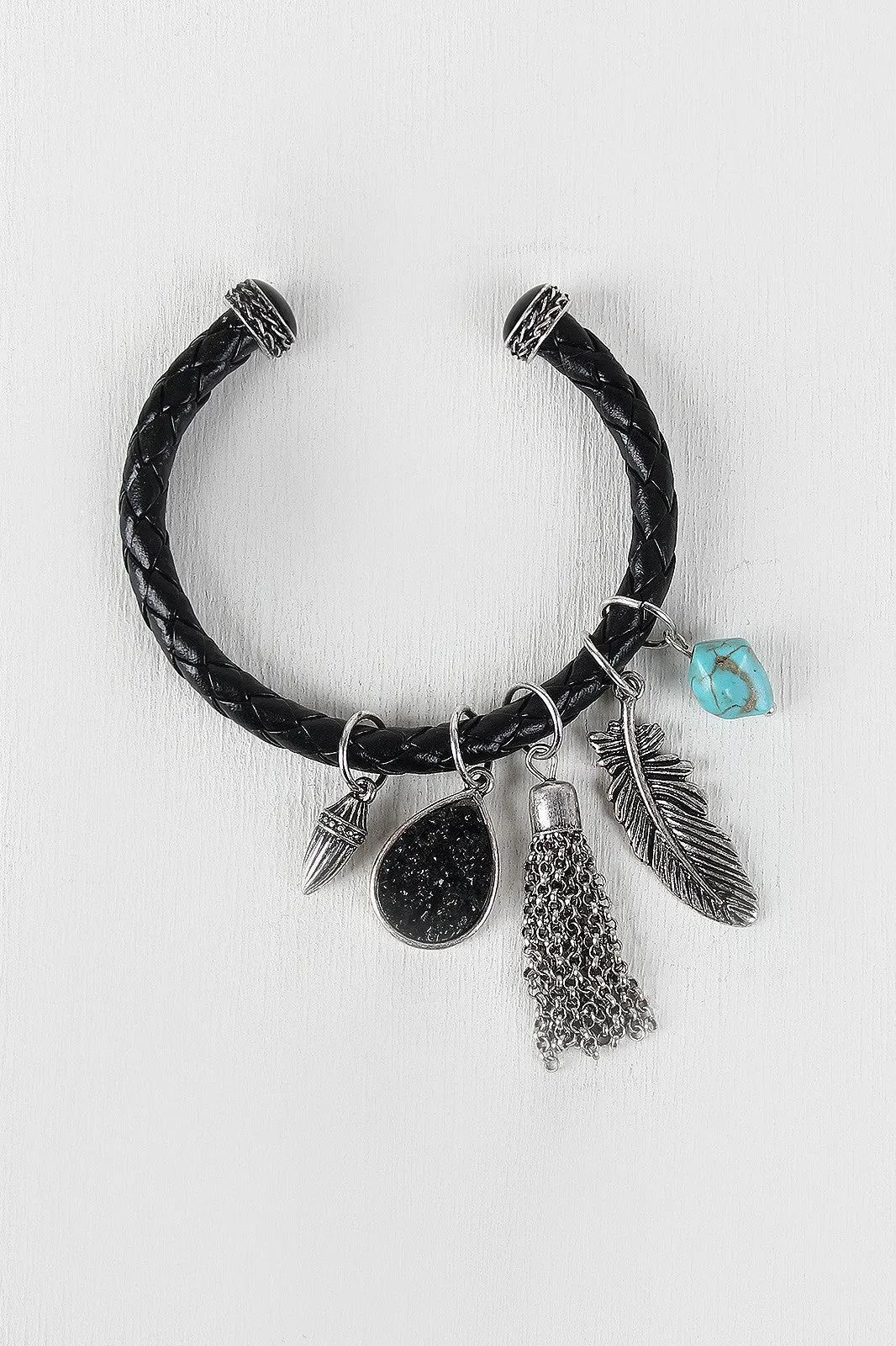Open Bangle Braided Bracelet