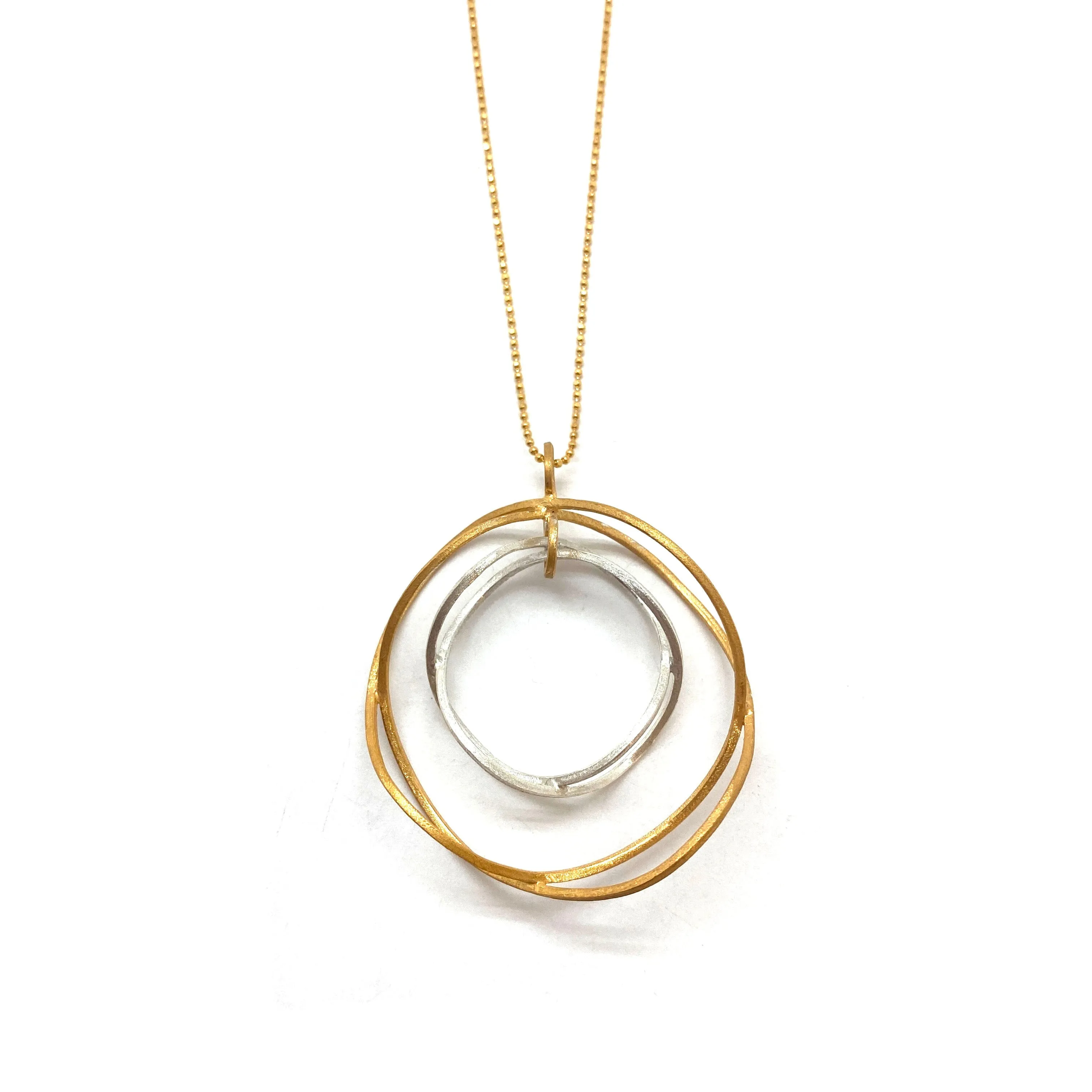 Orbital Hoop Necklace - Gold/Silver