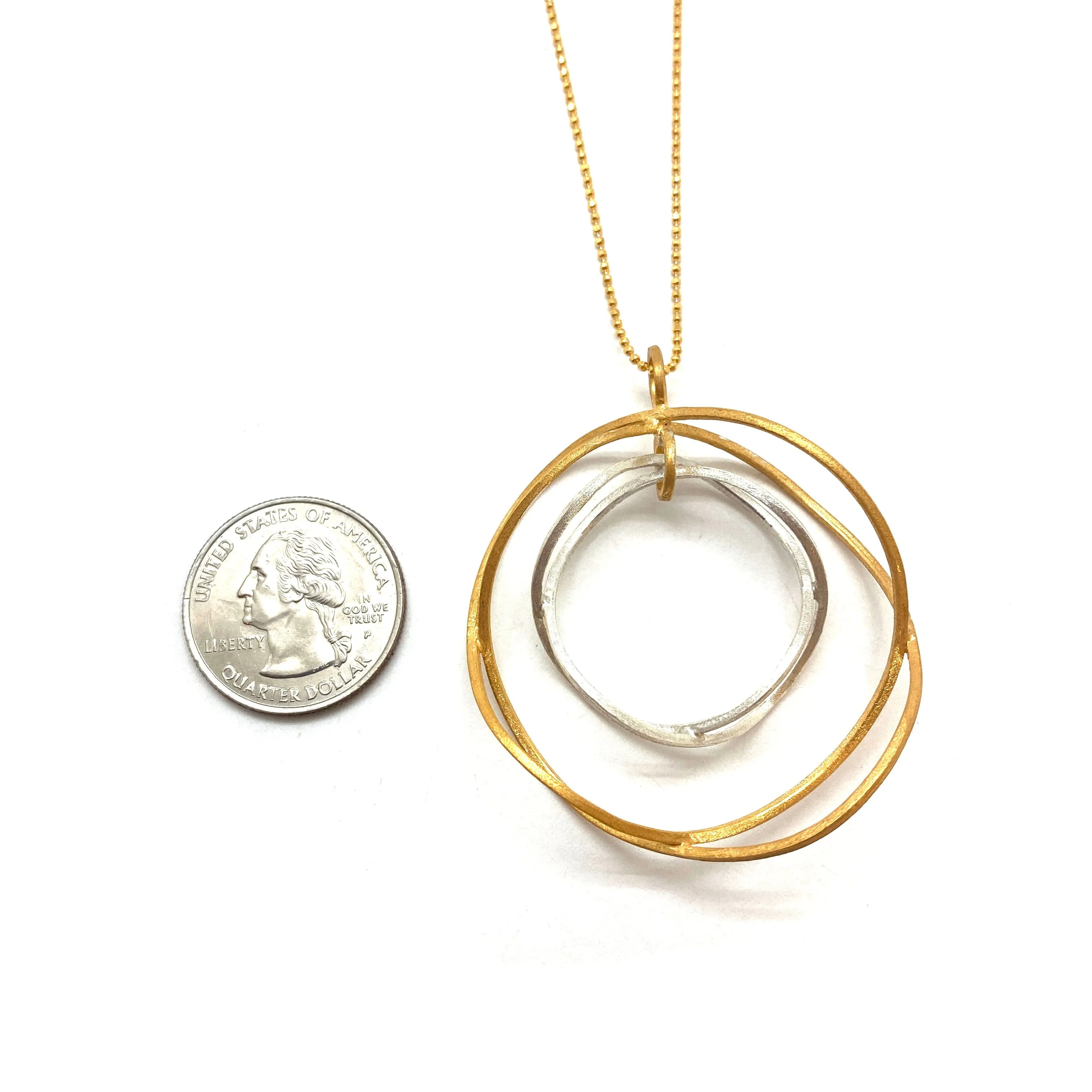 Orbital Hoop Necklace - Gold/Silver