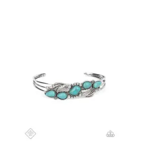 Paparazzi Cottage Living Blue Faux Turquoise Cuff Bracelet