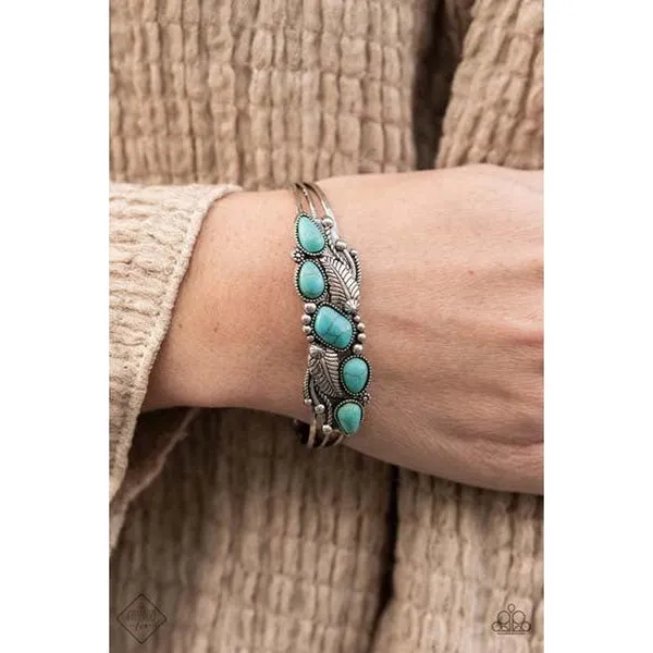 Paparazzi Cottage Living Blue Faux Turquoise Cuff Bracelet