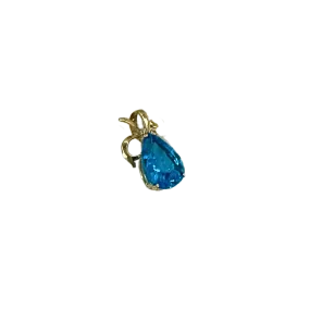 Pear-Shaped Blue Topaz Pendant