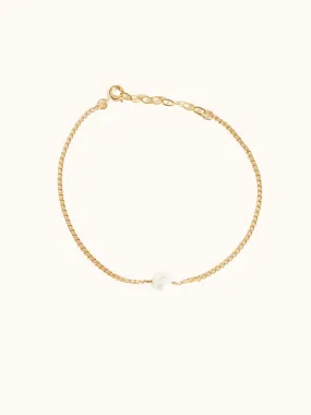 Pearl Curb Chain Bracelet